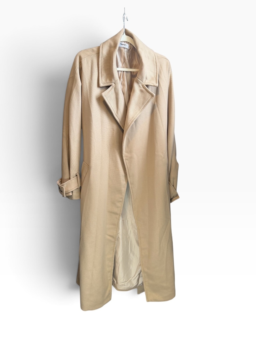 Beige Long Trench Coat